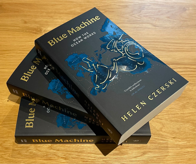 Proof copies of the book Blue Machine