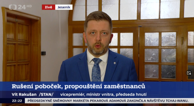 Vít Rakušan v České Televizi live