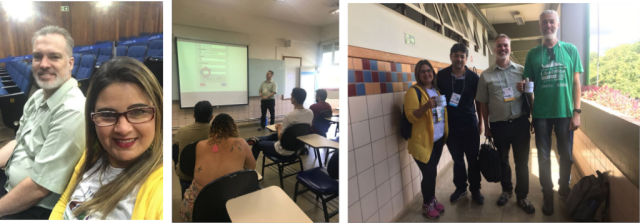 Community members at an event in Brazil