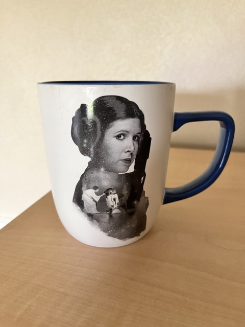 Coffee mug featuring Princess Leia from Star Wars