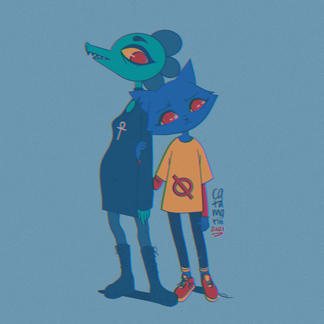 Night In The Woods - Bea & Mae fan art