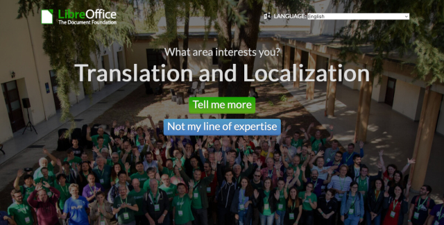 Screenshot of "What can I do for LibreOffice" website