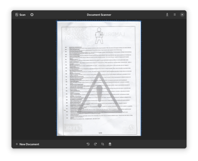 Screenshot of "Document Scanner"