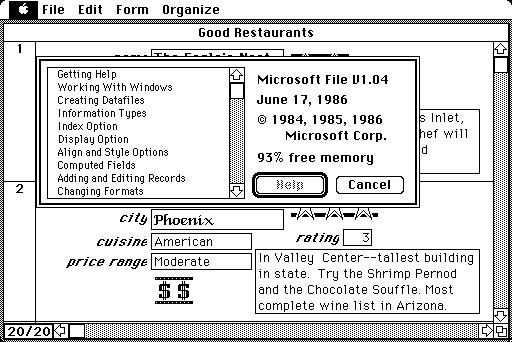 about box screenshot from "Microsoft File"