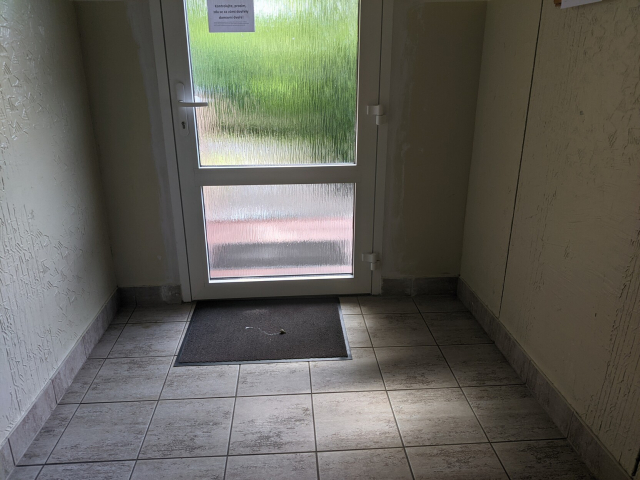 A photo of an entrance to the building