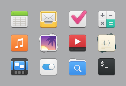 A selection of elementary OS app icons