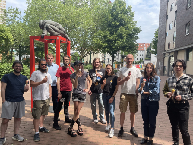 Tutanota team eating ice cream