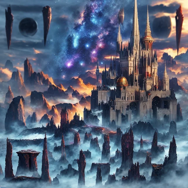 QR Code labeled "frog playing banjo". No idea why as I see no frog there: it shows a fortress on a hill with night sky in the background. Only the squares in the corners give it away as QR code