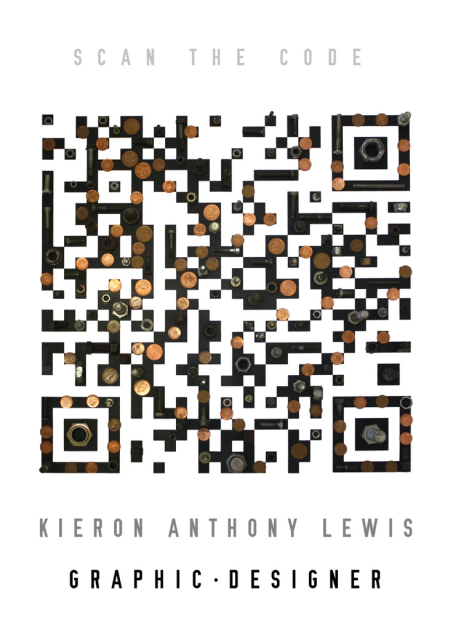 remember pacman? This is a QR code in pacman style. Well, not exactly: rather looks like coins are put on the "paths". Pacman did not yet arrive to eat them…