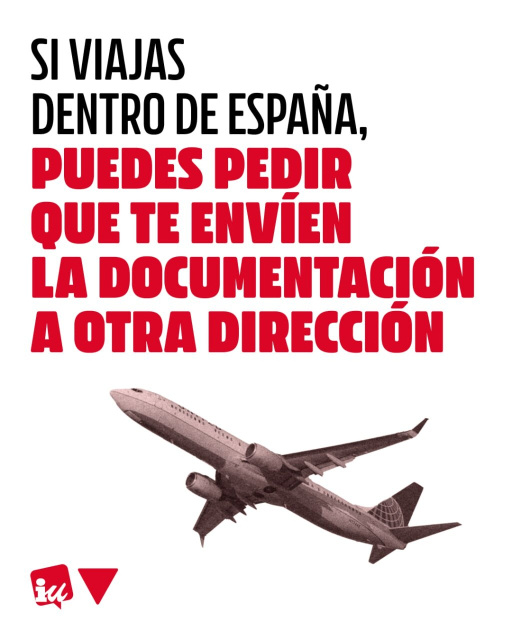 ¡No te preocupes! Si viajas dentro de España, puedes pedir que te envíen la documentación a otra dirección.