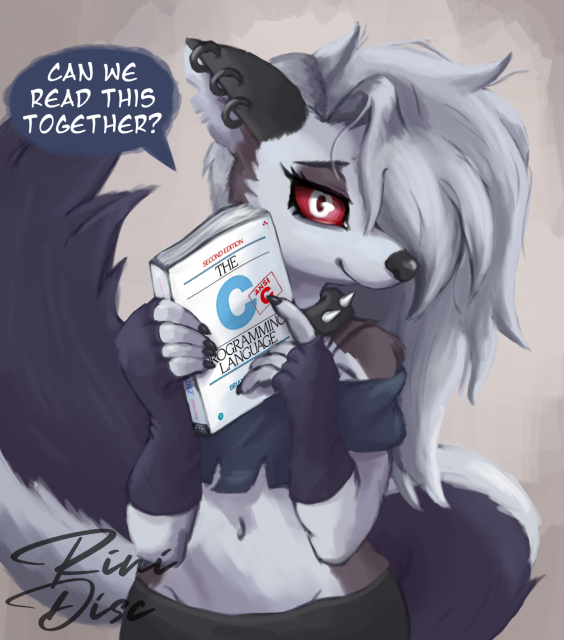That goth wolf girl from that show I never watched holding the C Programming Language Book and asking if you two can read it together.