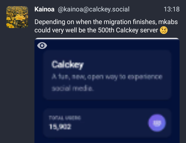 A post in TuskyTest, where the image's text is very blurry. 