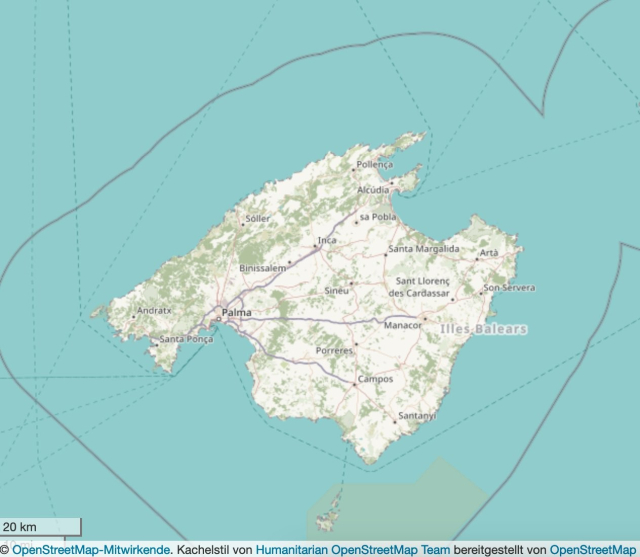 Map of Mallorca