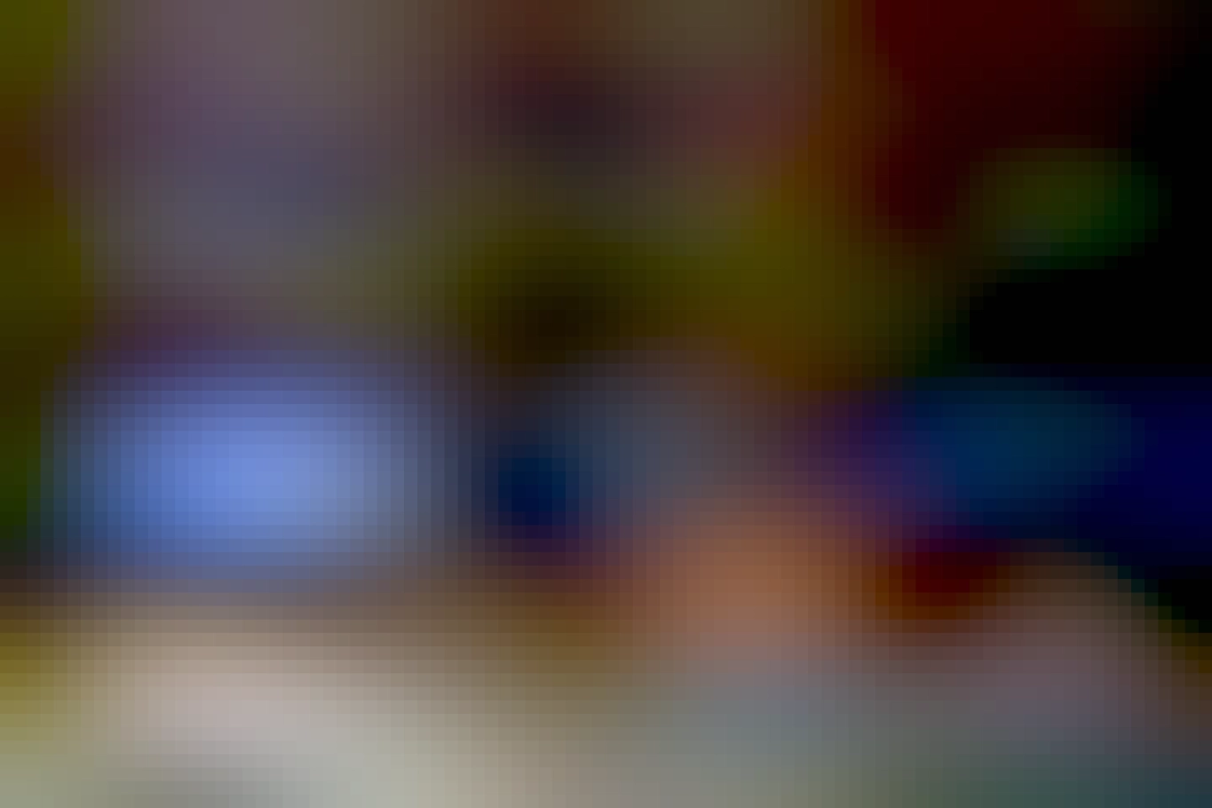 The façade of the European Commission’s headquarter in Brussels illuminated at night with the flag of Israel. 