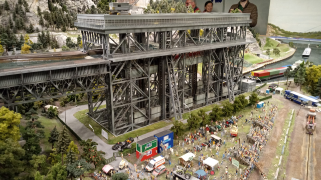 The Niederfinow ship lift in Miniature Wunderland. They put it into the Bavaria region though.