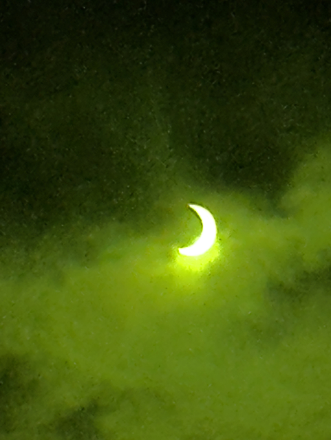 Photo of partial solar eclipse over Mexico City