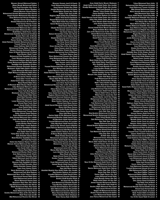 Names of children who died in Gaza