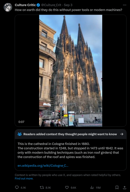 Twitter screenshot with a context box below