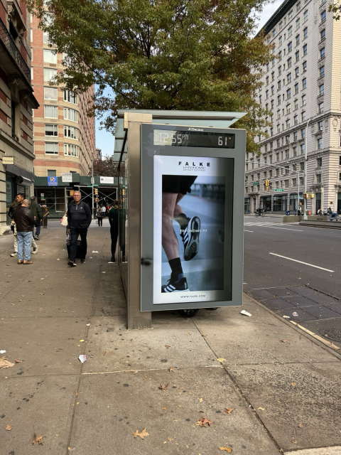 An electronic billboard.