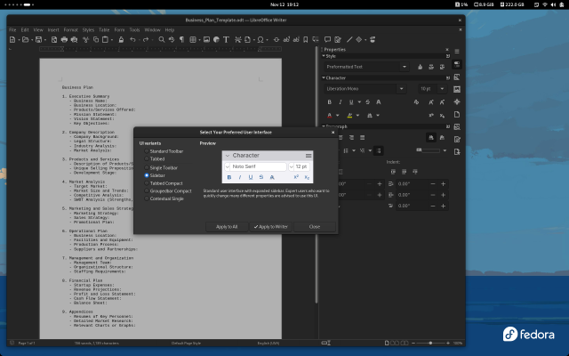 LibreOffice Writer Screenshot