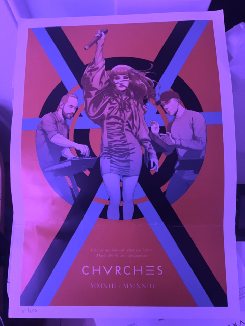 Chvrches poster, by Jamie McKelvie