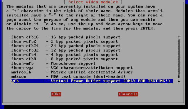 Video4Linux somehow has fbcon modules