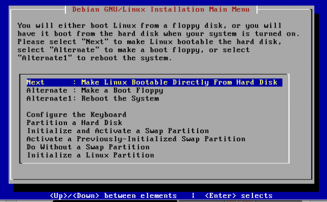 You will either boot Linux from a floppy disk, or you will have it boot from the hard disk when your system is turned on.