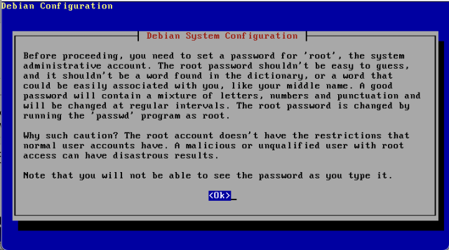 "Choose the root password" explainer