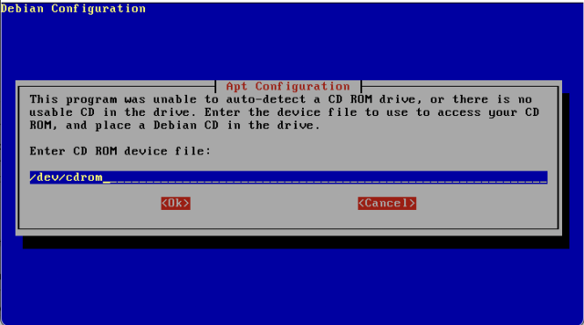 The program was unable to auto-detect a CD ROM drive