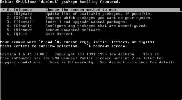 dselect package handling frontend
