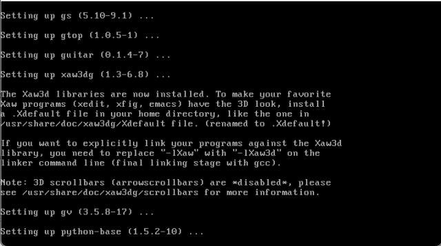 dpkg configure - setting up the stuff