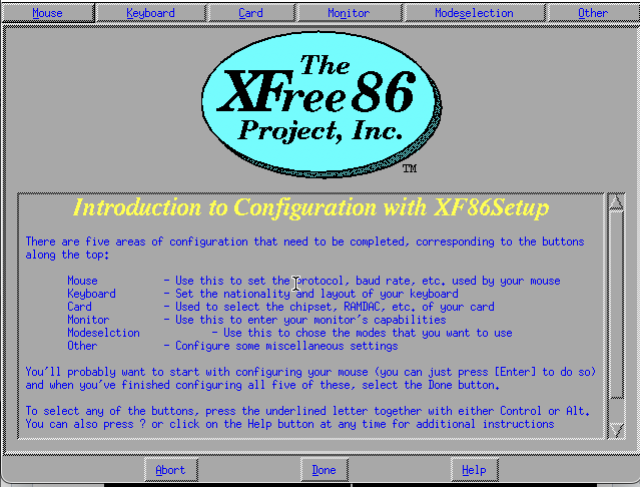 XFree86 Introduction to configuration