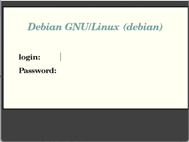 Debian GNU/Linux xdm