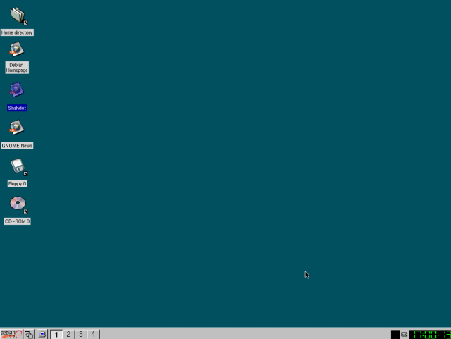 Debian IceWM + gnomefm showing off icons