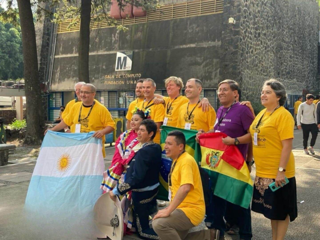 Participants of the LibreOffice Latin America Conference 2023, in a group photo