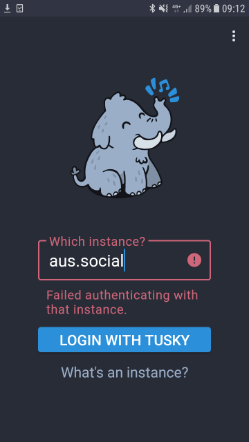 Tusky app login