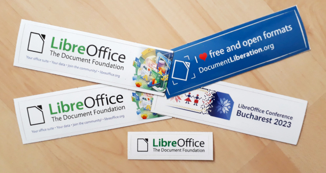 LibreOffice and Document Liberation Project stickers