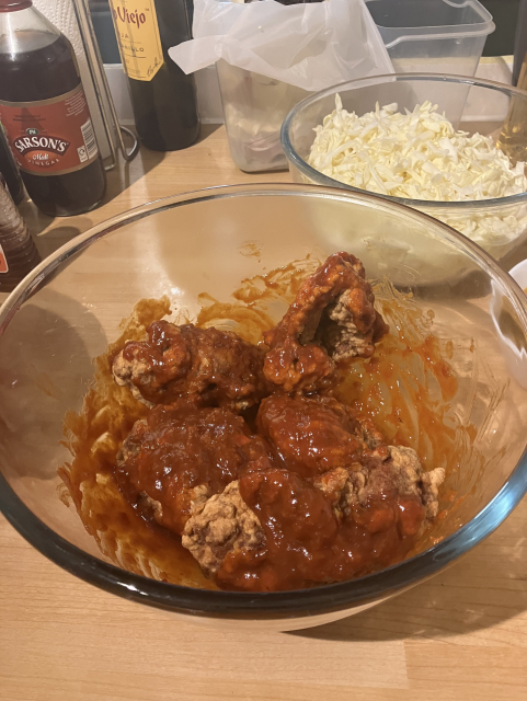 A bowl of Korean Fried Chicken
