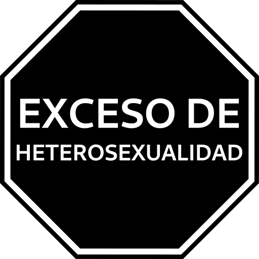 sticker formateado como los sellos de la secretaría de salud de méxico con el texto "exceso de heterosexualidad"