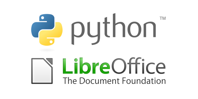 Python and LibreOffice logos