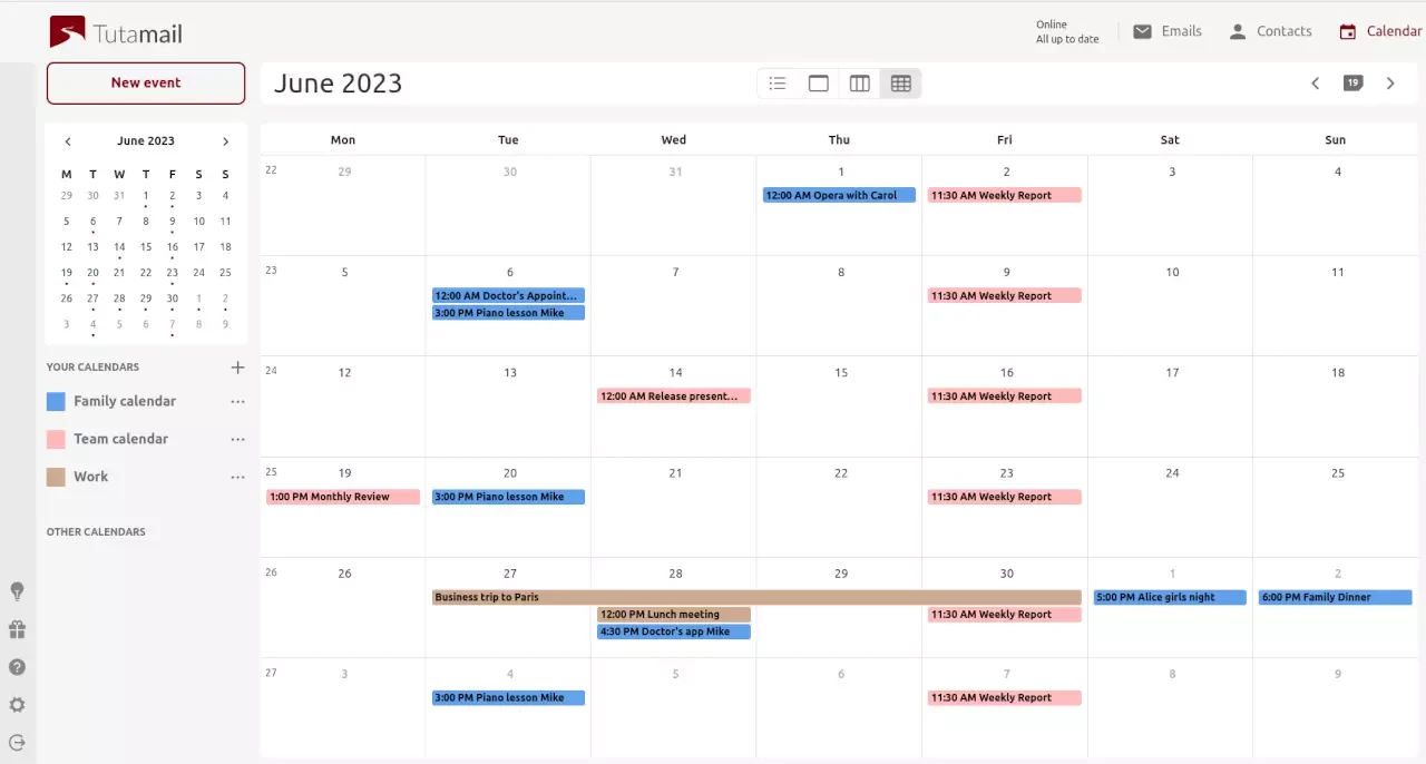 Even more features and improvements are on the way for the Tuta Calendar!