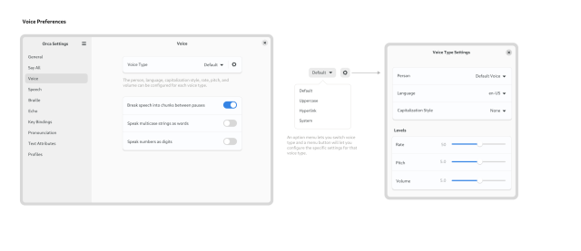 a mockup of Orca redesigned settings