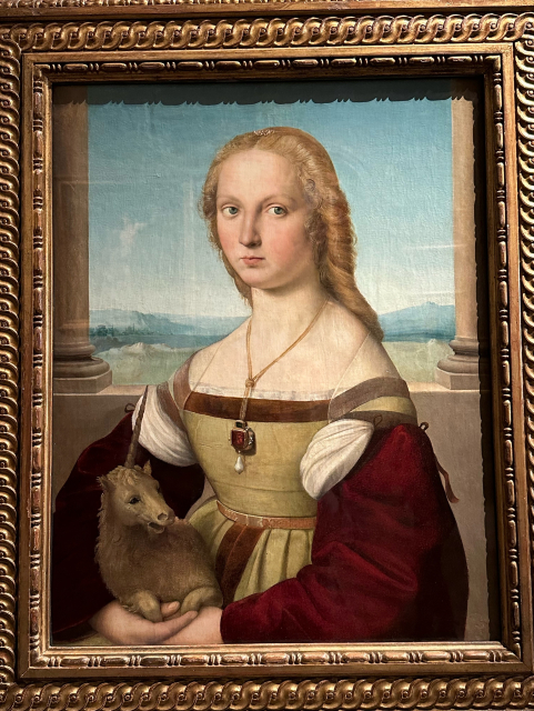 Raphael’s “young woman with unicorn”