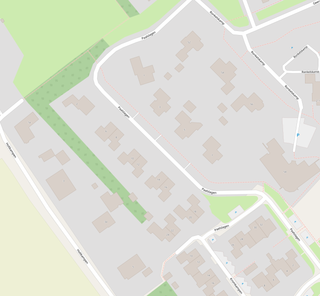 Map before editing: missing sidewalks and landuse