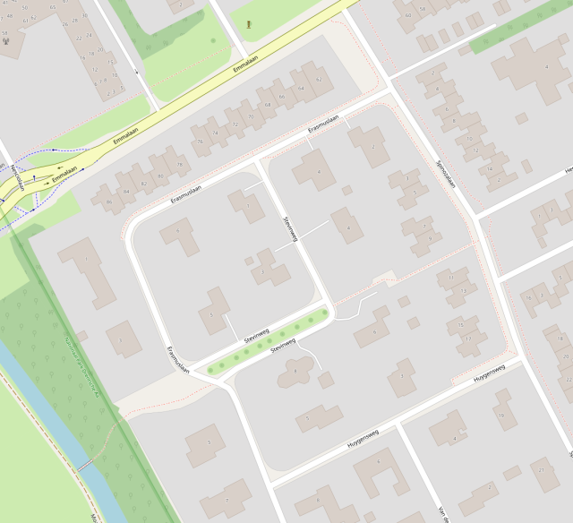 Map after editing: multiple blocks of residential landuse and sidewalks visible.