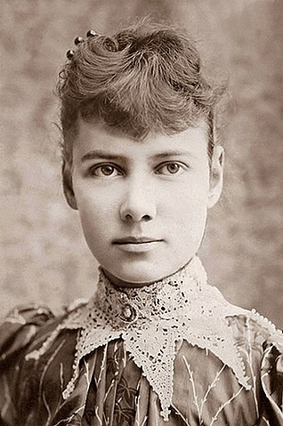 Nellie Bly (Pseudonym of Elizabeth Cochrane Seaman), (1867-1922); head and shoulders