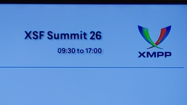 The XS... XMPP Summit 26 exposed at a display