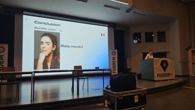 Aurelie Jean - Role Model
Slide on the main stage on creating open source role models.