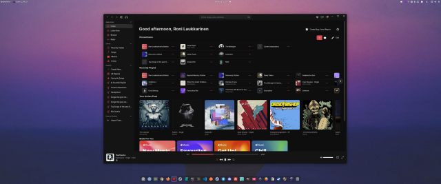 A screenshot of Apple Music on Linux via Cider app