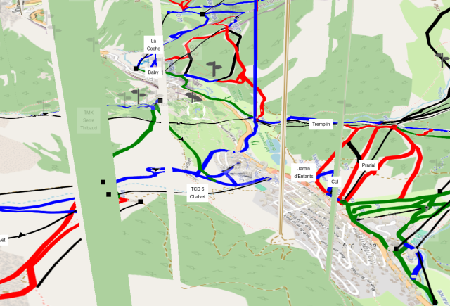 Screenshot of the ski map in mapcomplete